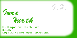 imre hurth business card